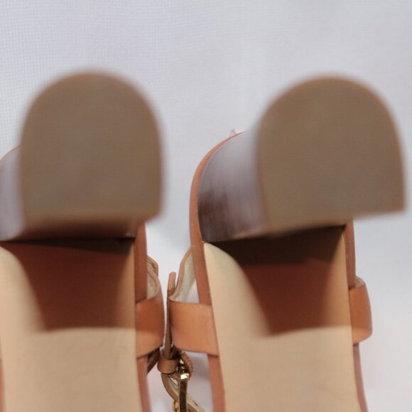 Elegant Tan Platform Sandals - Picture 10 of 12
